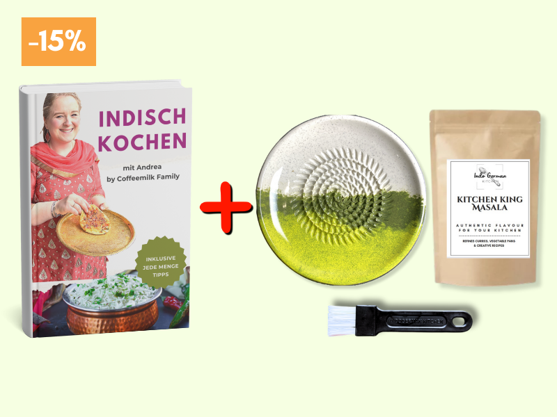 E-Book indisch kochen + Grater Plate + Masala