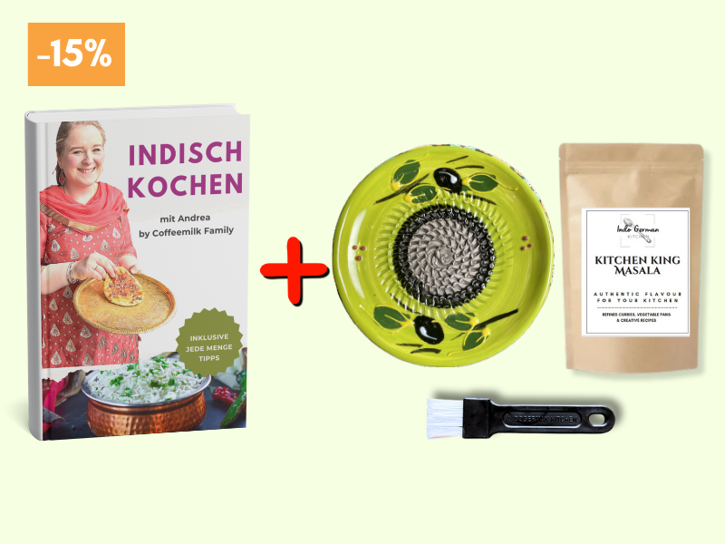 E-Book indian cooking + Grater Plate + Masala