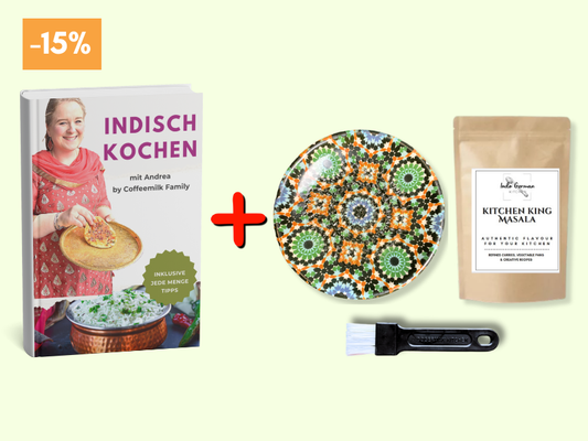 E-Book indisch kochen + Grater Plate + Masala