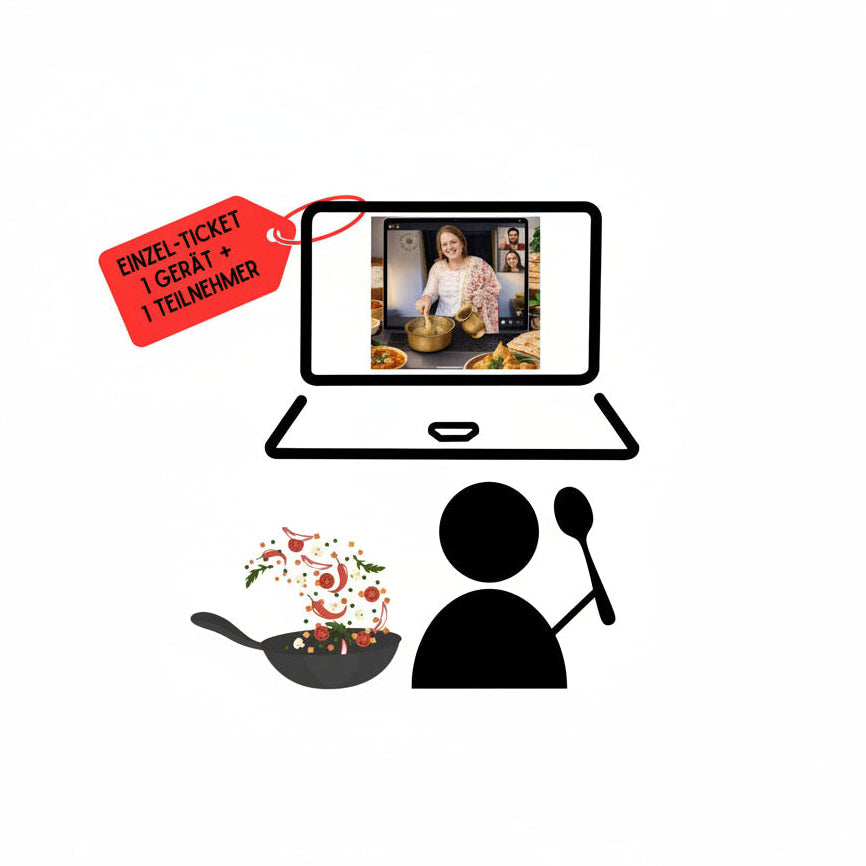 online kochkurs-indogermankitchen-exklusiv fuer deutschland -1x Geraet_ 1 Teilnehmer